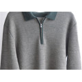 100% Wool Long Sleeve Pullover Man Sweater